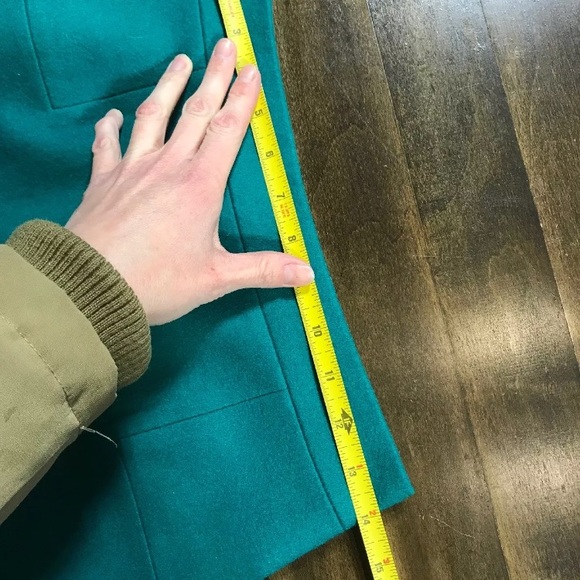 J. Crew Women’s Wool Mini Skirt Teal Green Size 0 - Picture 8 of 8